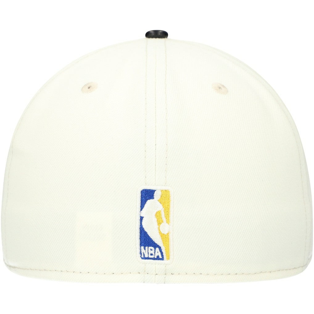 Golden State Warriors Faux Leather Visor Two-Tone 59FIFTY Fitted Hat White/Black - New Era