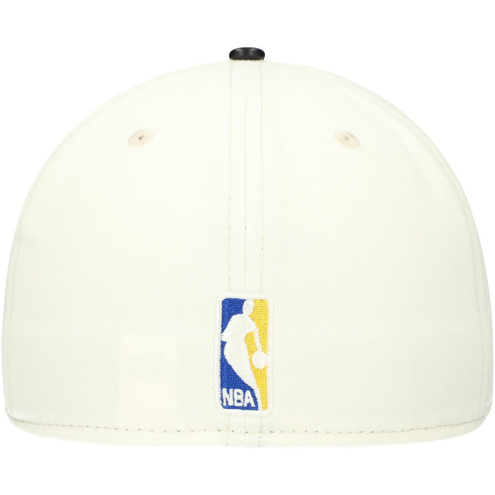Golden State Warriors Faux Leather Visor Two-Tone 59FIFTY Fitted Hat White/Black - New Era