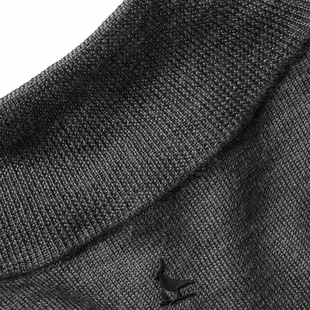 New York Jets Charles Tyrwhitt Merino Quarter-Zip Pullover Sweater - Gray Pullover