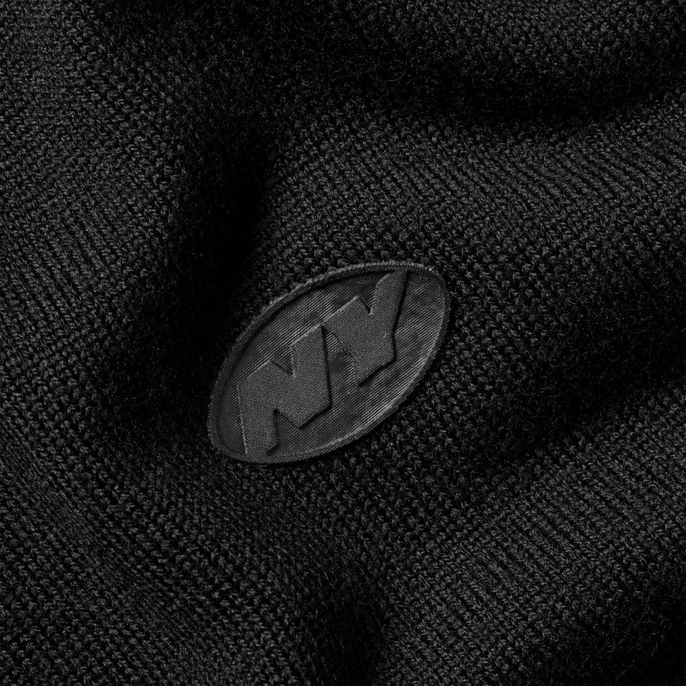 New York Jets Charles Tyrwhitt Merino Full-Zip Sweater - Black
