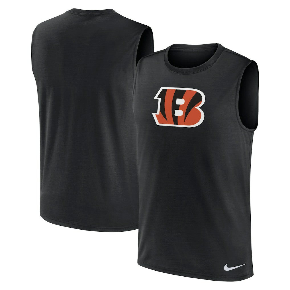 Cincinnati Bengals Blitz Legend Dri-FIT Muscle Tank Top - Black Tops