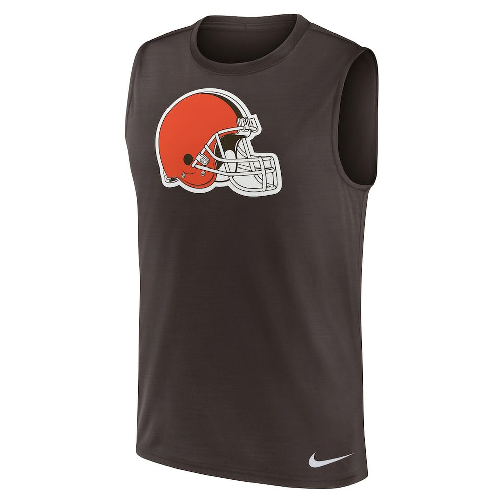 Cleveland Browns Blitz Legend Dri-FIT Muscle Tank Top - Brown Tops