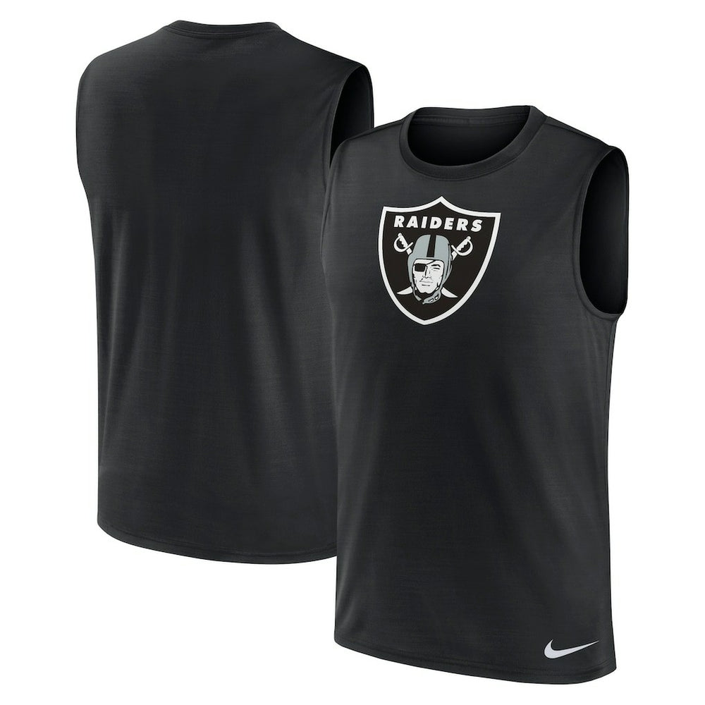Las Vegas Raiders Blitz Legend Dri-FIT Muscle Tank Top - Black Tops