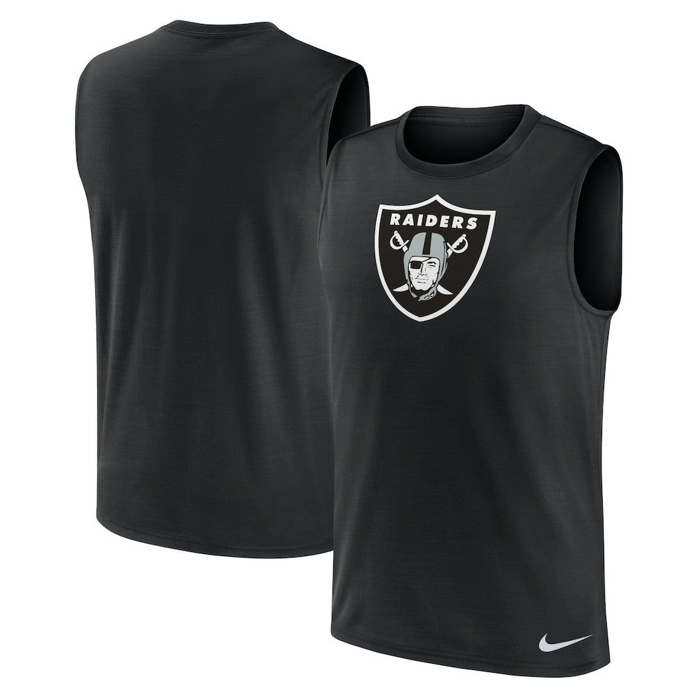 Las Vegas Raiders Blitz Legend Dri-FIT Muscle Tank Top - Black Tops