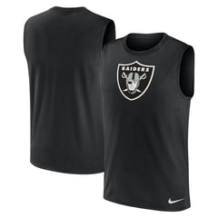 Las Vegas Raiders Blitz Legend Dri-FIT Muscle Tank Top - Black Tops