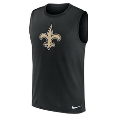 New Orleans Saints Blitz Legend Dri-FIT Muscle Tank Top - Black Tops