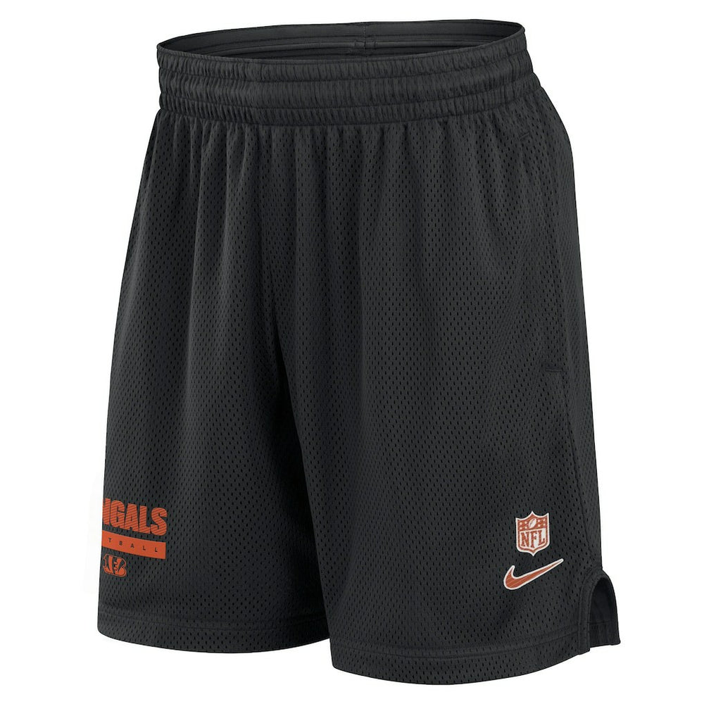 Cincinnati Bengals 2024 Sideline Performance Mesh Shorts - Black Shorts