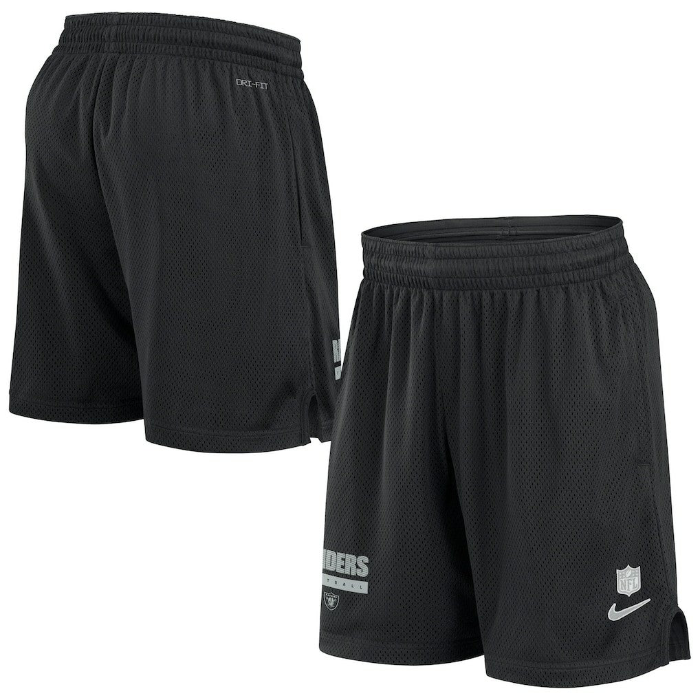 Las Vegas Raiders 2024 Sideline Performance Mesh Shorts - Black Shorts