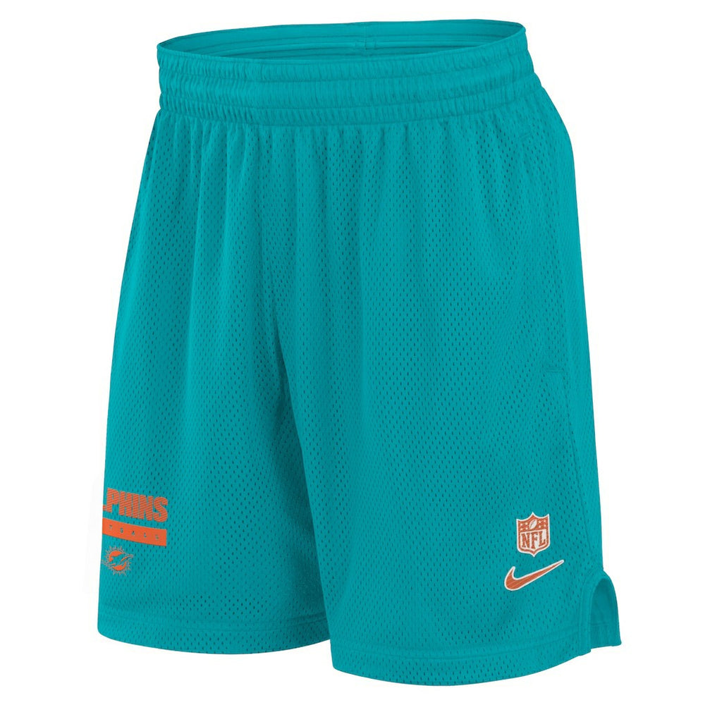 Miami Dolphins 2024 Sideline Performance Mesh Shorts - Aqua Shorts