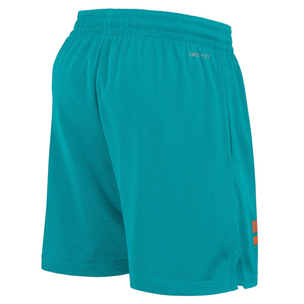 Miami Dolphins 2024 Sideline Performance Mesh Shorts - Aqua Shorts