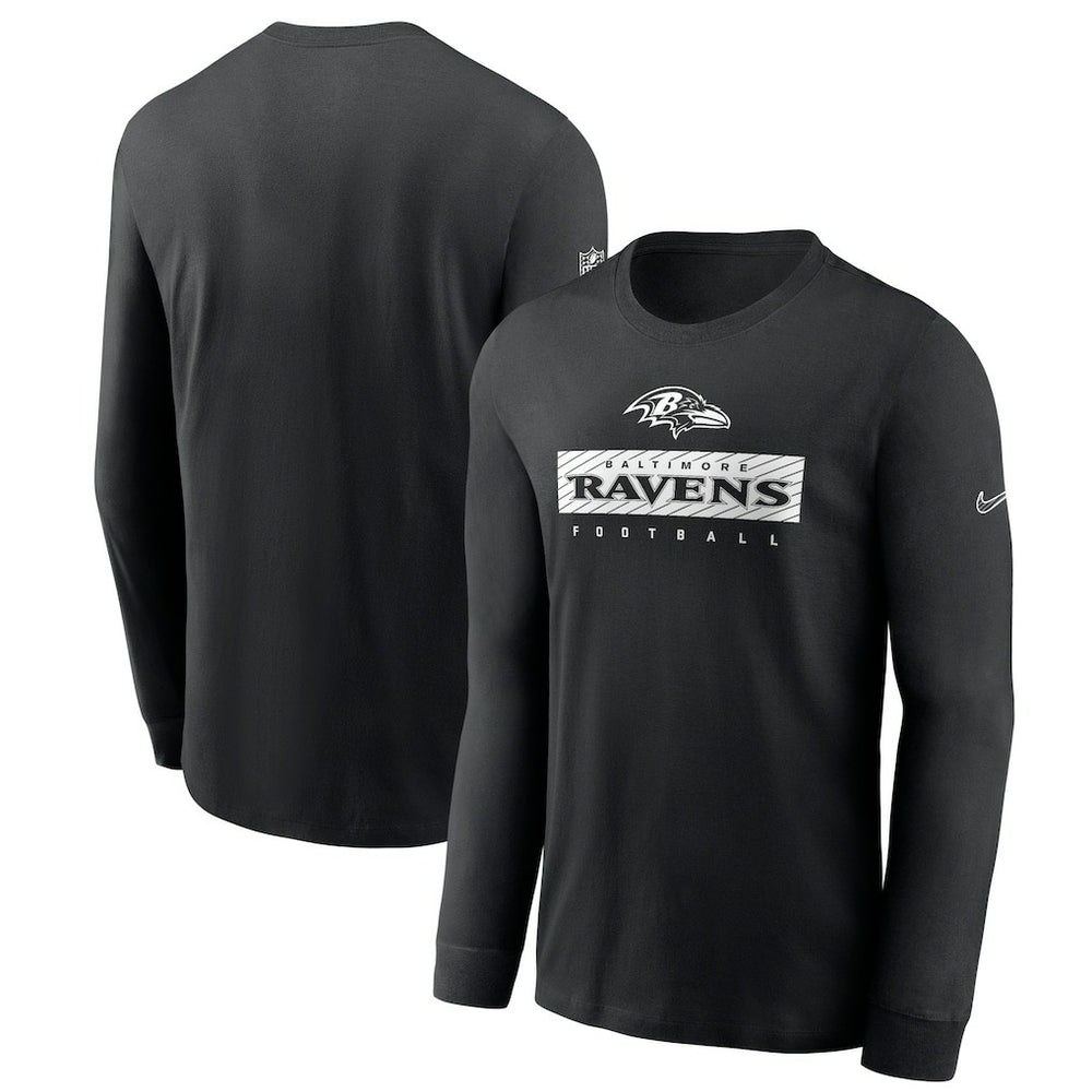 Baltimore Ravens Sideline Dri-FIT Long Sleeve T-Shirt - Black T-shirts