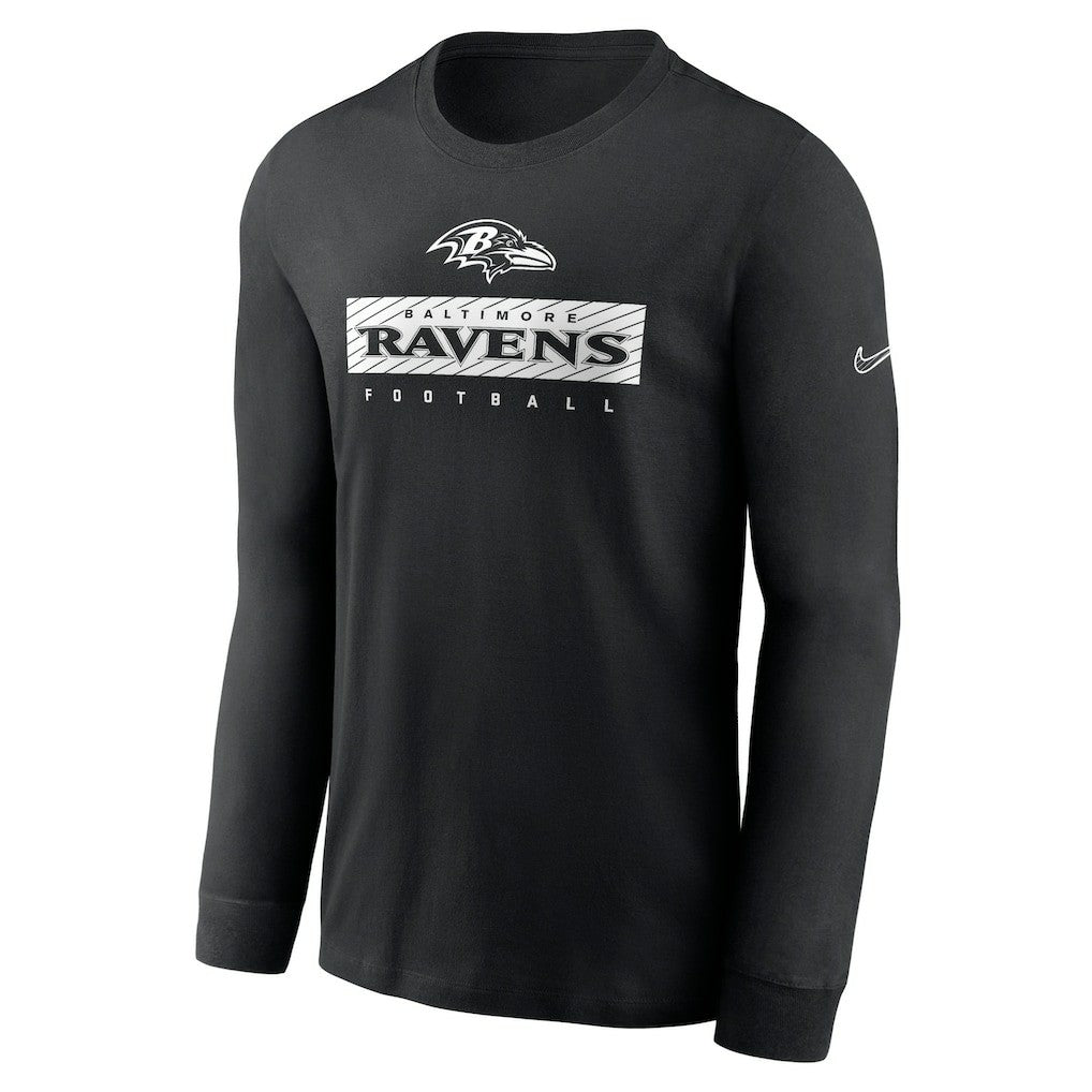 Baltimore Ravens Sideline Dri-FIT Long Sleeve T-Shirt - Black T-shirts