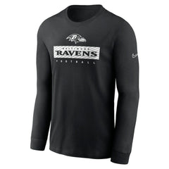 Baltimore Ravens Sideline Dri-FIT Long Sleeve T-Shirt - Black T-shirts