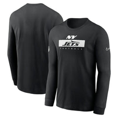 New York Jets Sideline Dri-FIT Long Sleeve T-Shirt - Black T-shirts