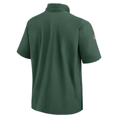 Green Bay Packers 2024 Sideline Coach Short Sleeve Half-Zip Hoodie Jacket - Green Hoodies