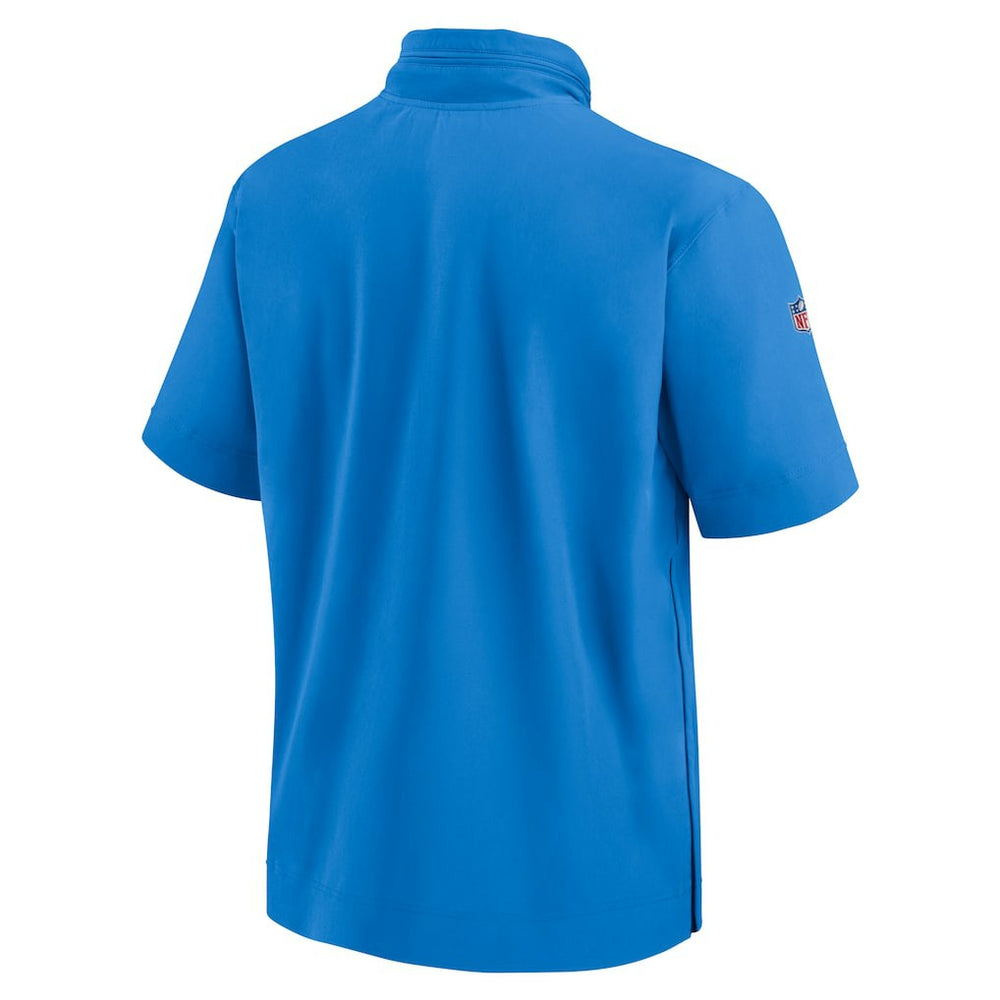 Los Angeles Chargers 2024 Sideline Coach Short Sleeve Half-Zip Hoodie Jacket - Powder Blue Hoodies