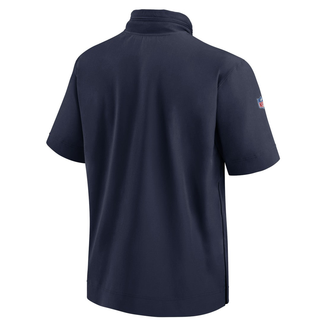 Tennessee Titans 2024 Sideline Coach Short Sleeve Half-Zip Hoodie Jacket - Navy Hoodies