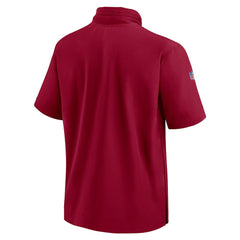 Washington Commanders 2024 Sideline Coach Short Sleeve Half-Zip Hoodie Jacket - Burgundy Hoodies
