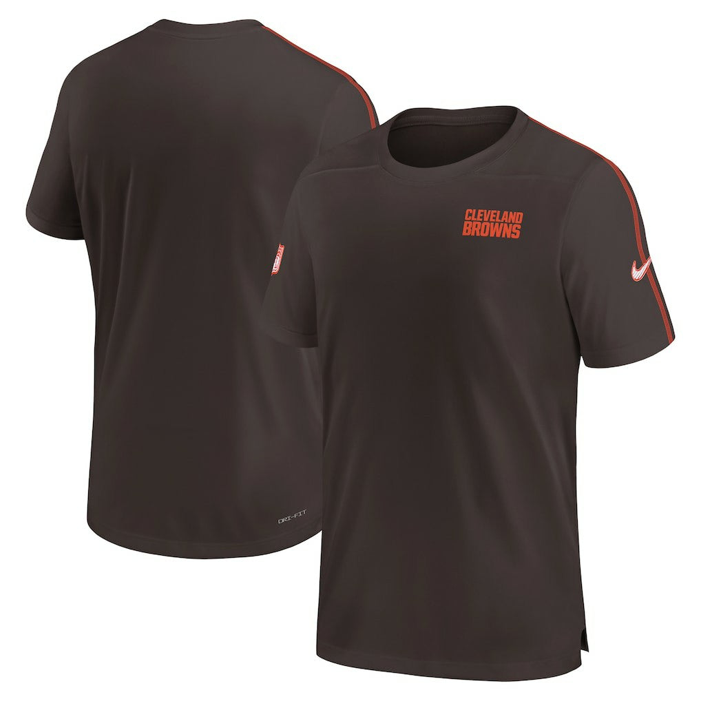 Cleveland Browns 2024 Sideline Coach UV Performance T-Shirt - Brown T-shirts