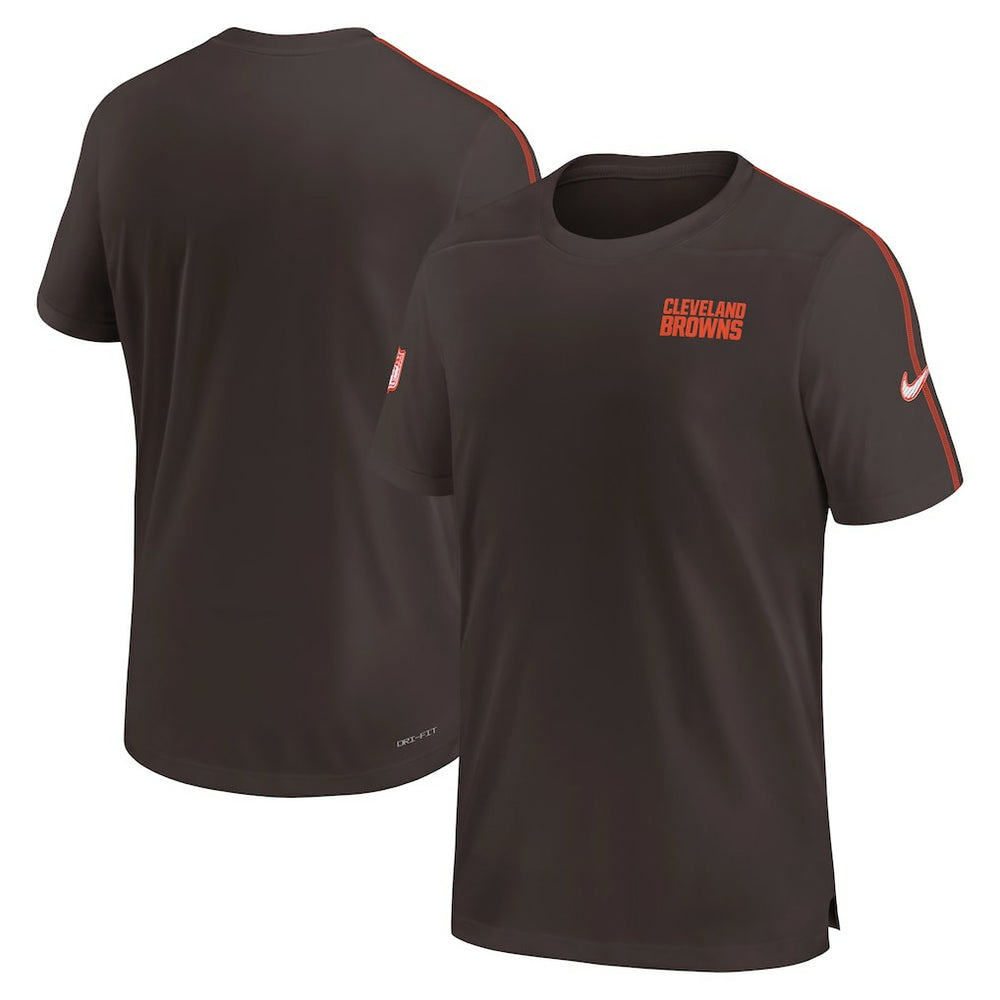 Cleveland Browns 2024 Sideline Coach UV Performance T-Shirt - Brown T-shirts