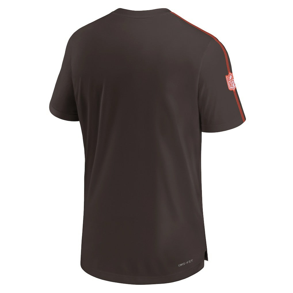 Cleveland Browns 2024 Sideline Coach UV Performance T-Shirt - Brown T-shirts