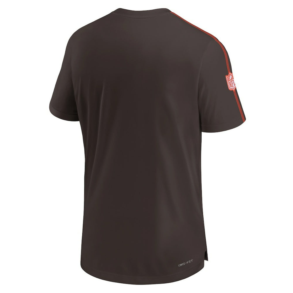 Cleveland Browns 2024 Sideline Coach UV Performance T-Shirt - Brown T-shirts