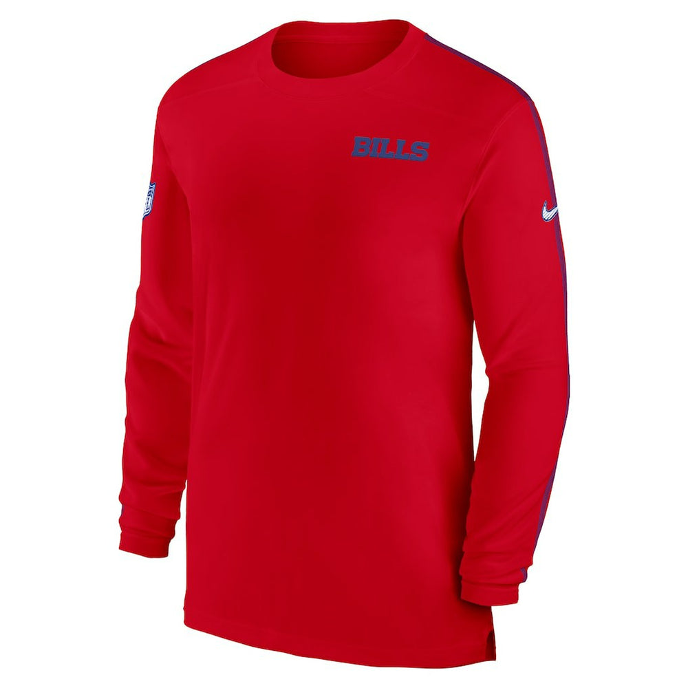 Buffalo Bills Sideline Coach UV Performance Long Sleeve T-Shirt - Red T-shirts