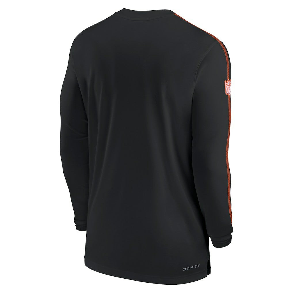 Cincinnati Bengals Sideline Coach UV Performance Long Sleeve T-Shirt - Black T-shirts