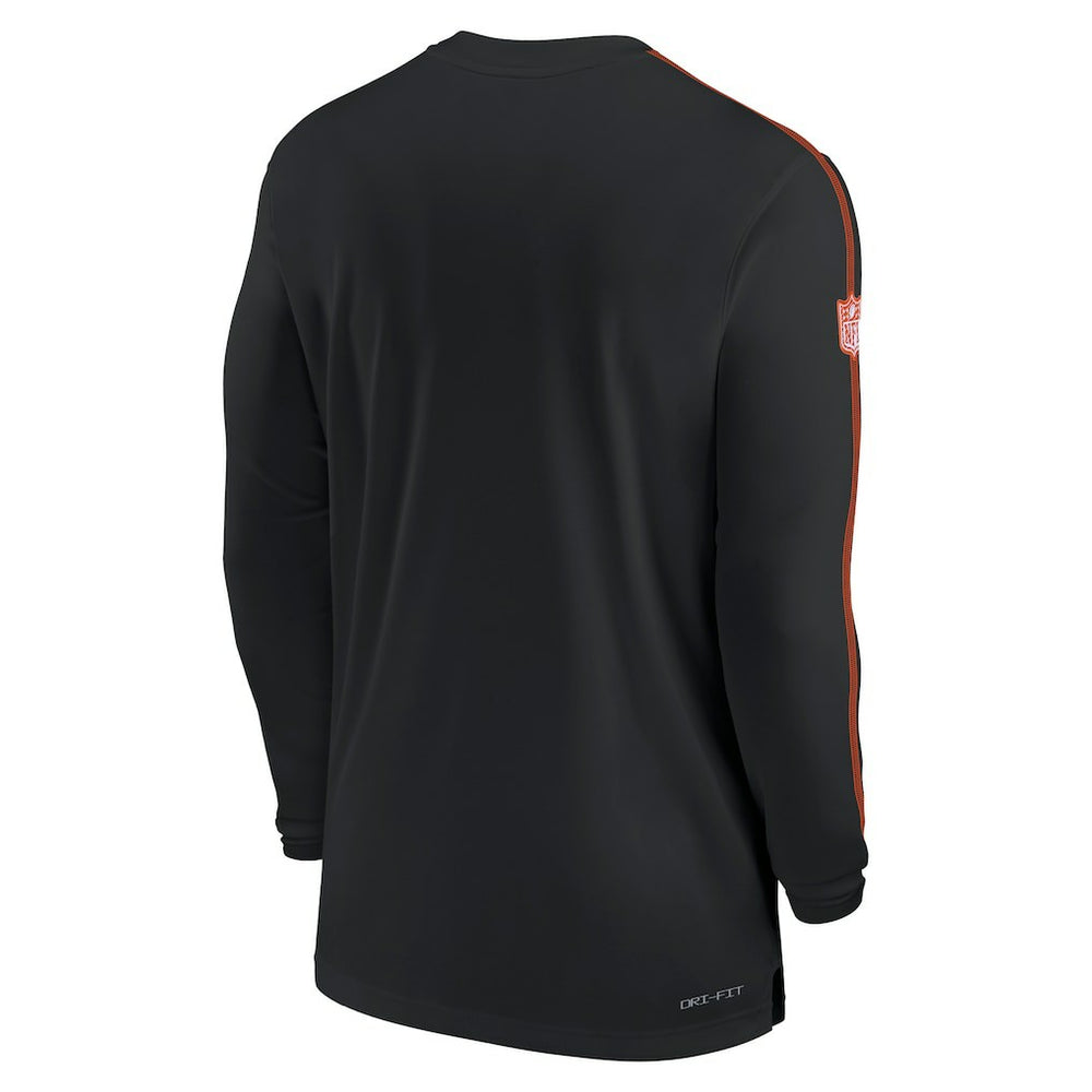 Cincinnati Bengals Sideline Coach UV Performance Long Sleeve T-Shirt - Black T-shirts