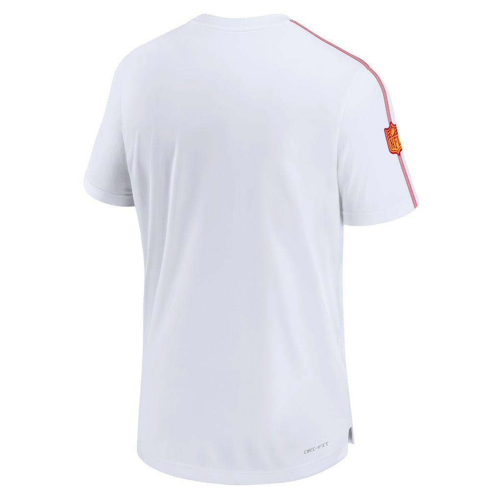 Kansas City Chiefs 2024 Sideline Coach UV Performance T-Shirt - White T-shirts