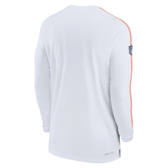 Denver Broncos Sideline Coach UV Performance Long Sleeve T-Shirt - White T-shirts