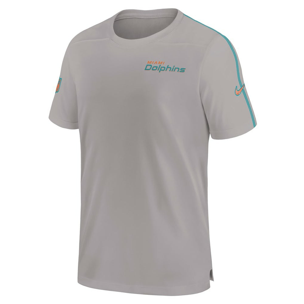 Miami Dolphins 2024 Sideline Coach UV Performance T-Shirt - Gray T-shirts