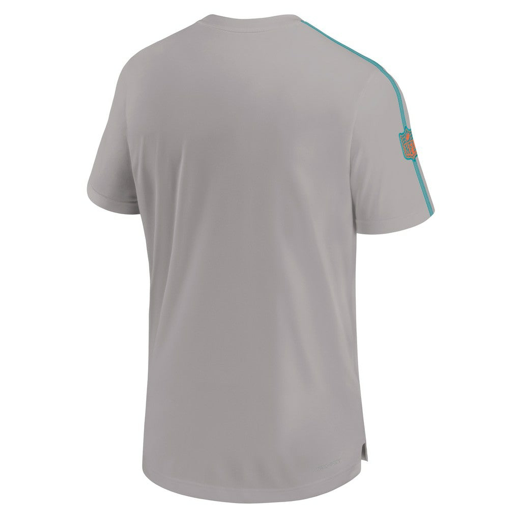 Miami Dolphins 2024 Sideline Coach UV Performance T-Shirt - Gray T-shirts