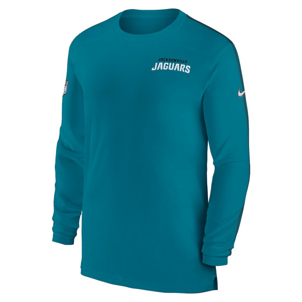 Jacksonville Jaguars Sideline Coach UV Performance Long Sleeve T-Shirt - Teal T-shirts