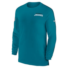 Jacksonville Jaguars Sideline Coach UV Performance Long Sleeve T-Shirt - Teal T-shirts