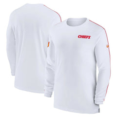 Kansas City Chiefs Sideline Coach UV Performance Long Sleeve T-Shirt - White T-shirts