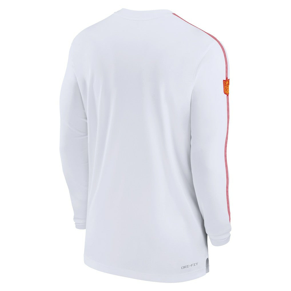 Kansas City Chiefs Sideline Coach UV Performance Long Sleeve T-Shirt - White T-shirts