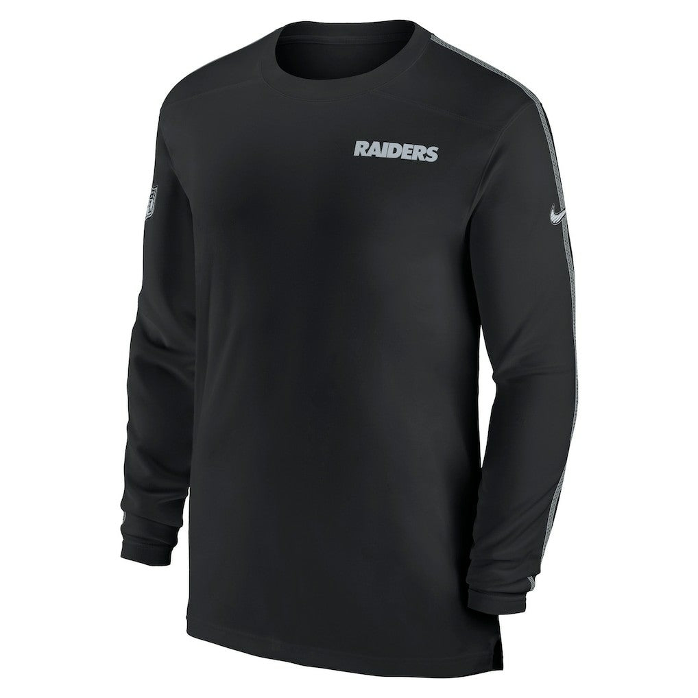 Las Vegas Raiders Sideline Coach UV Performance Long Sleeve T-Shirt - Black T-shirts