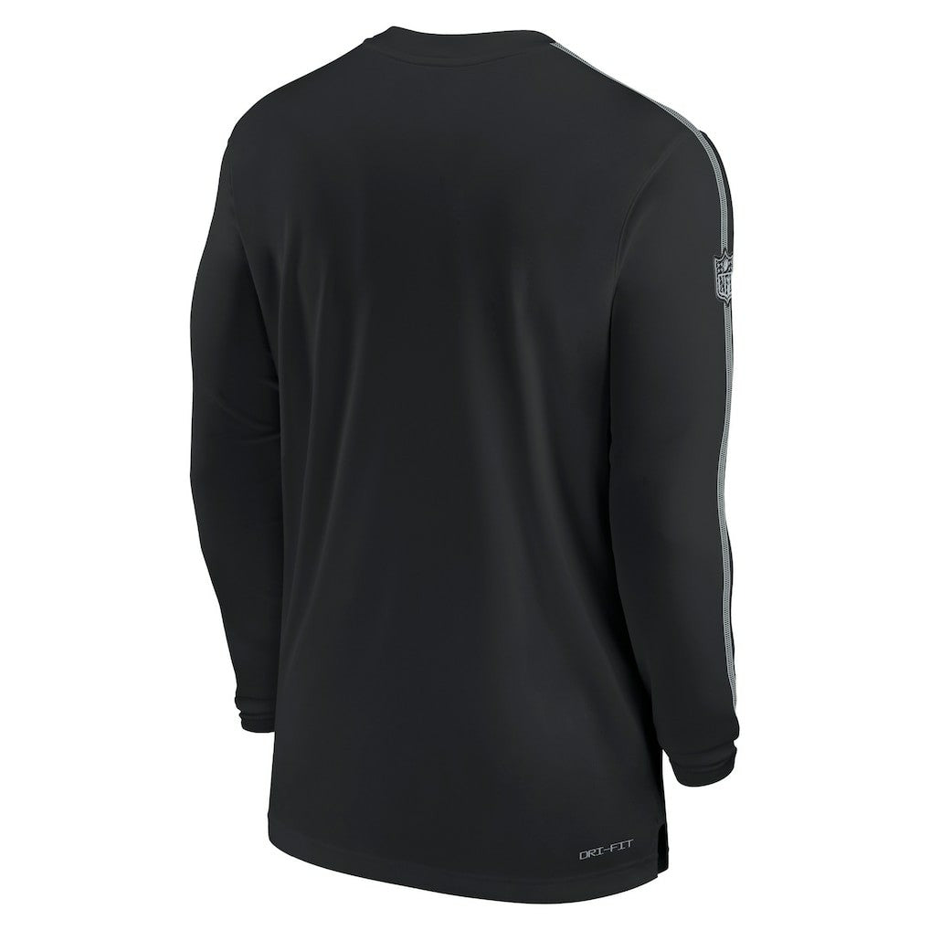 Las Vegas Raiders Sideline Coach UV Performance Long Sleeve T-Shirt - Black T-shirts