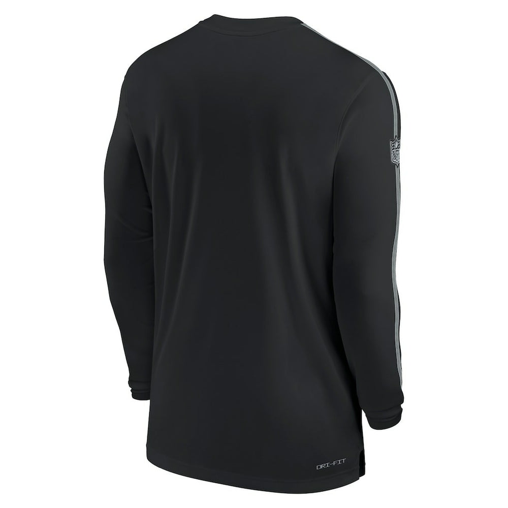 Las Vegas Raiders Sideline Coach UV Performance Long Sleeve T-Shirt - Black T-shirts