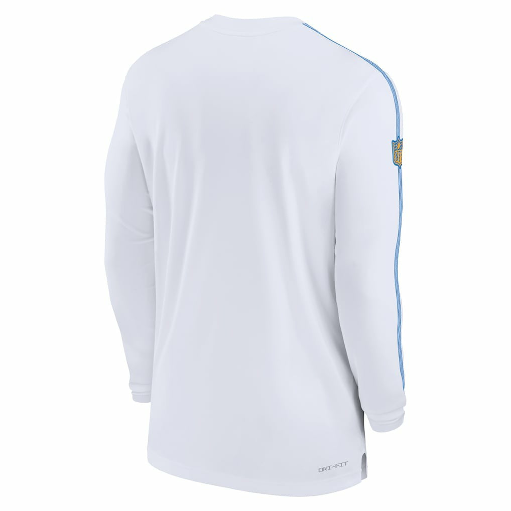Los Angeles Chargers Sideline Coach UV Performance Long Sleeve T-Shirt - White T-shirts