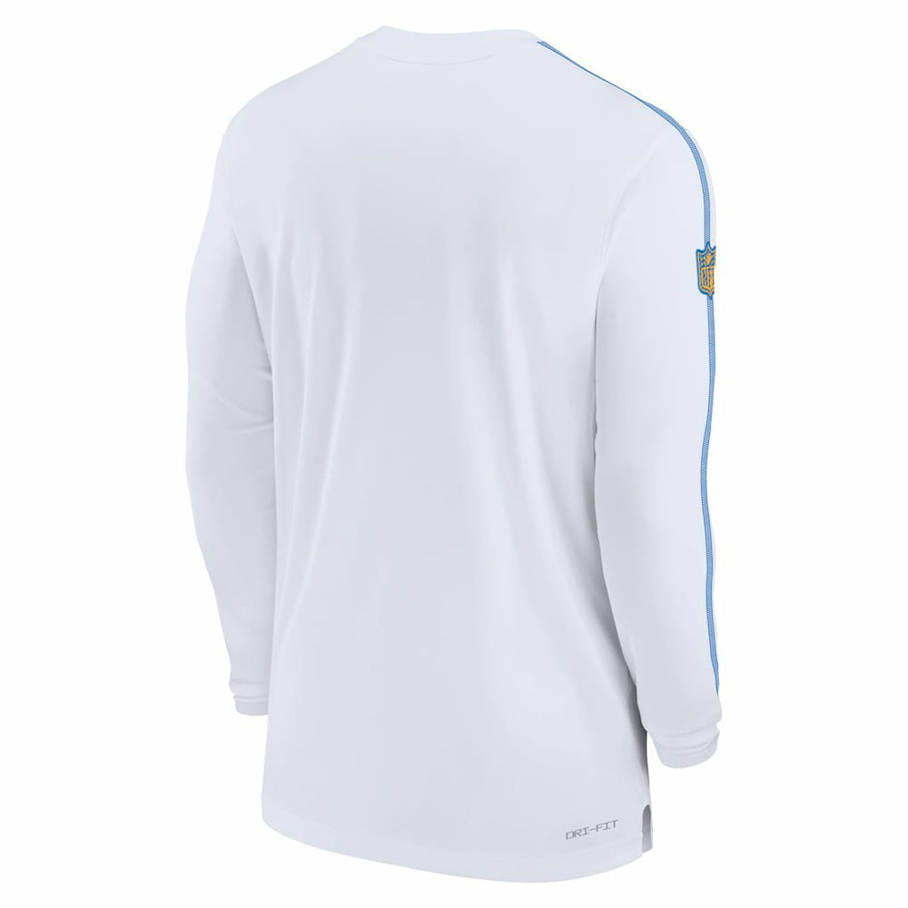 Los Angeles Chargers Sideline Coach UV Performance Long Sleeve T-Shirt - White T-shirts