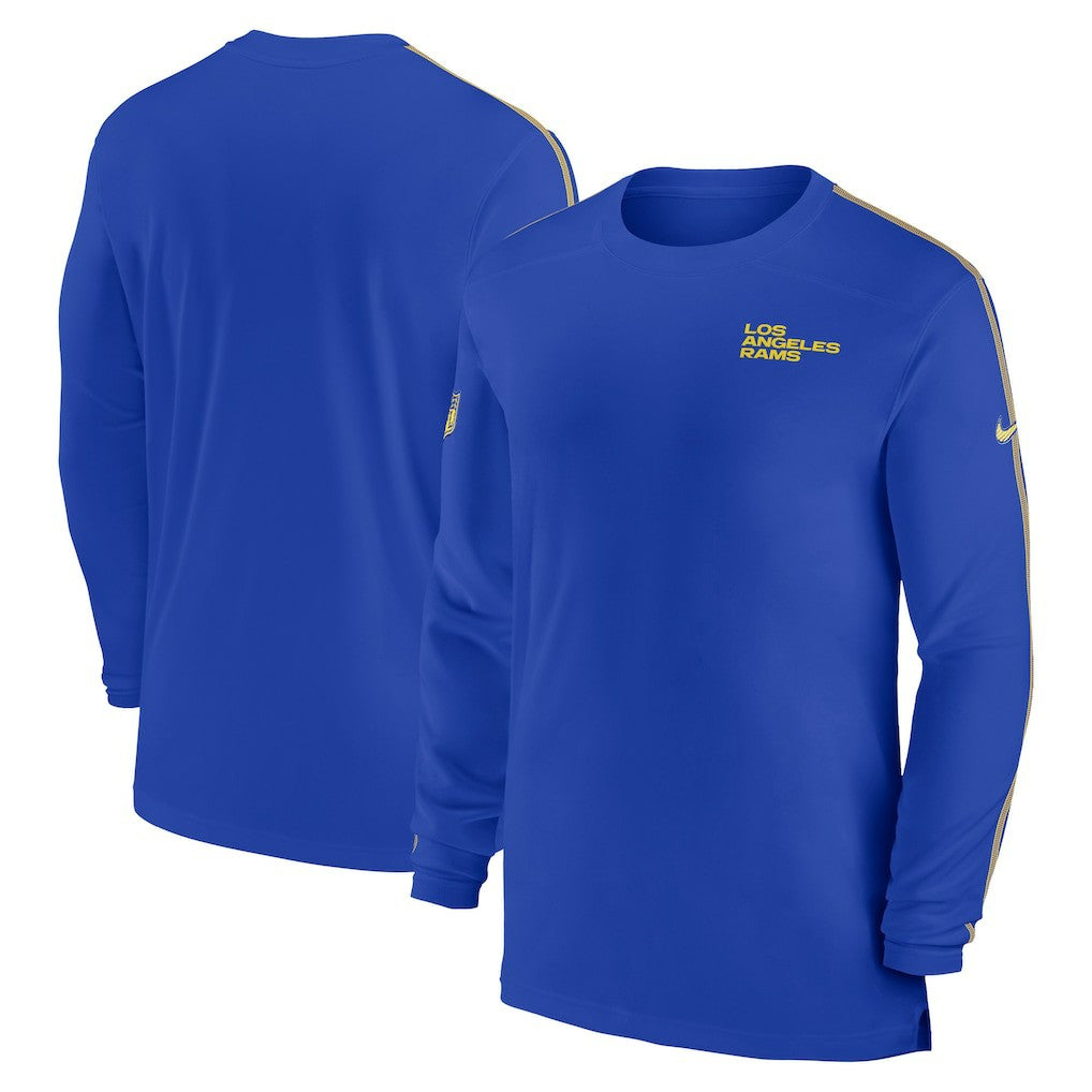 Los Angeles Rams Sideline Coach UV Performance Long Sleeve T-Shirt - Royal T-shirts