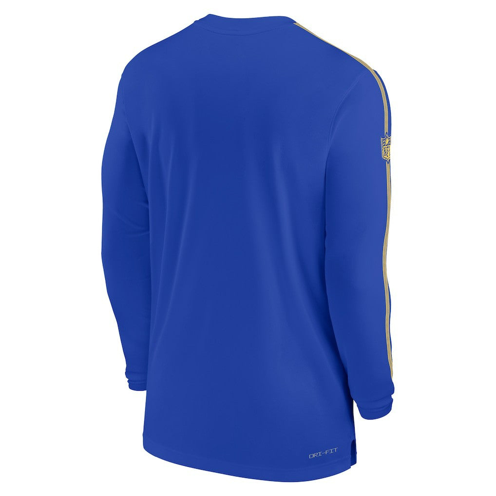 Los Angeles Rams Sideline Coach UV Performance Long Sleeve T-Shirt - Royal T-shirts
