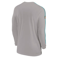 Miami Dolphins Sideline Coach UV Performance Long Sleeve T-Shirt - Gray T-shirts