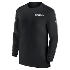 Philadelphia Eagles Sideline Coach UV Performance Long Sleeve T-Shirt - Black T-shirts