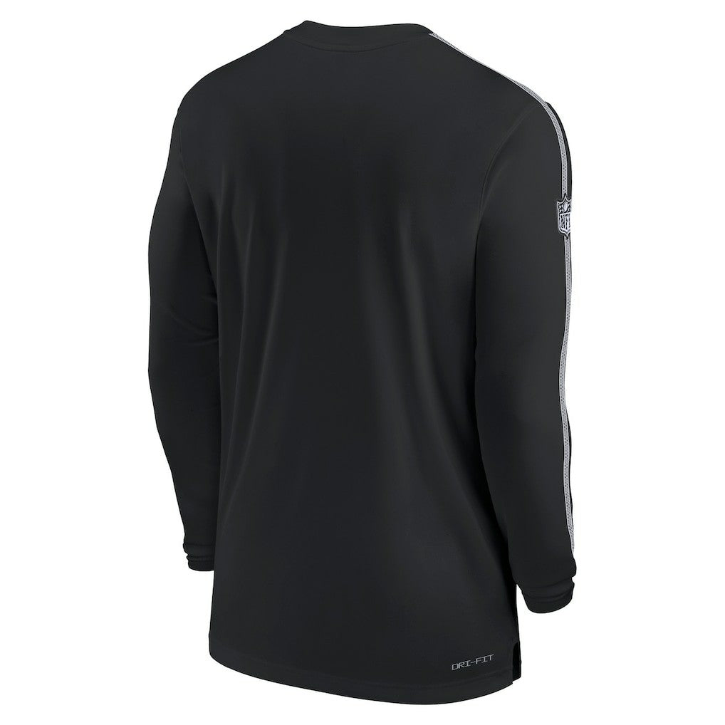 Philadelphia Eagles Sideline Coach UV Performance Long Sleeve T-Shirt - Black T-shirts