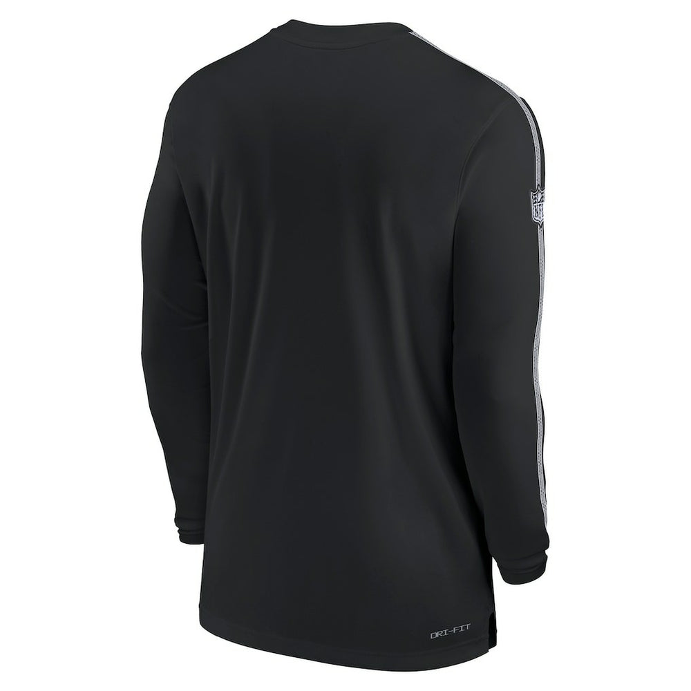 Philadelphia Eagles Sideline Coach UV Performance Long Sleeve T-Shirt - Black T-shirts