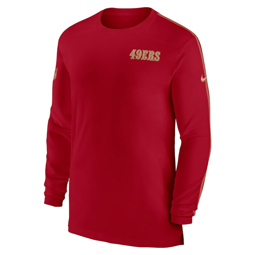 San Francisco 49ers Sideline Coach UV Performance Long Sleeve T-Shirt - Scarlet T-shirts