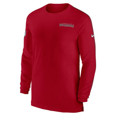 Tampa Bay Buccaneers Sideline Coach UV Performance Long Sleeve T-Shirt - Red T-shirts